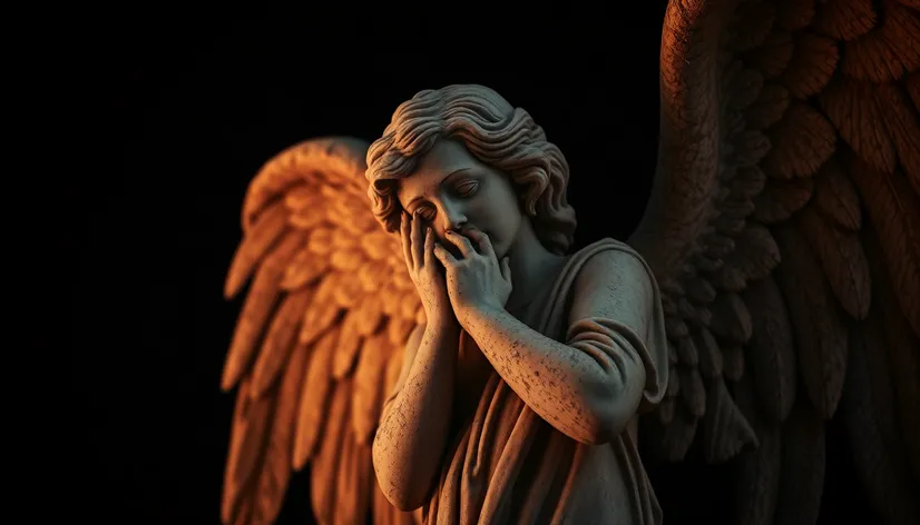 weeping angel statue