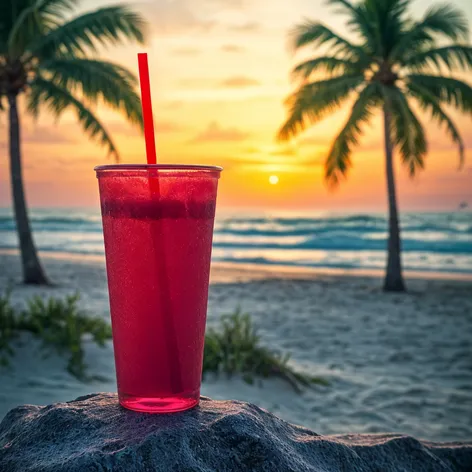 A RED PLASTIC CUP