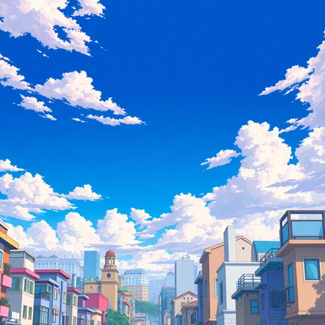 blue anime sky