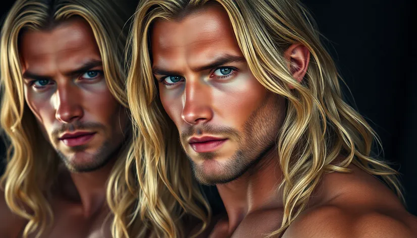 blonde long haired men