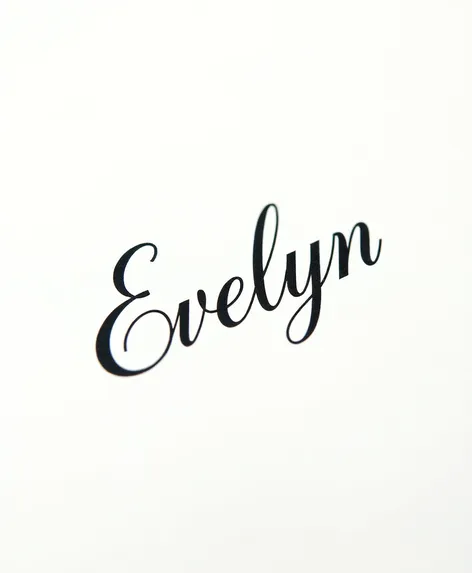 evelyn written in calligraphy