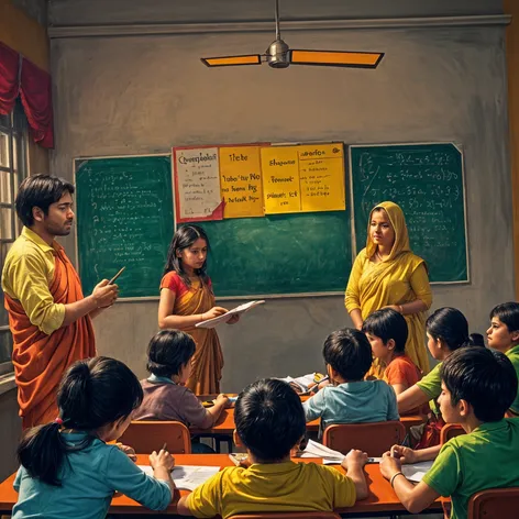 indian teachers teaching in