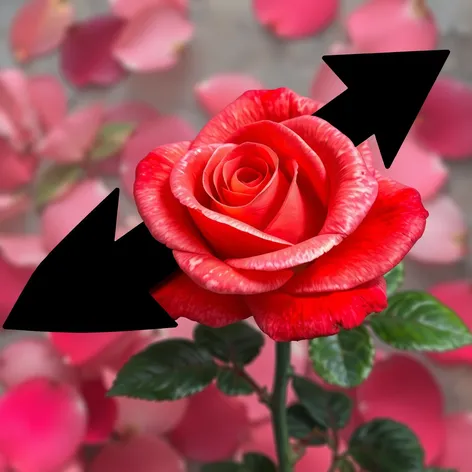 black arrow with rose