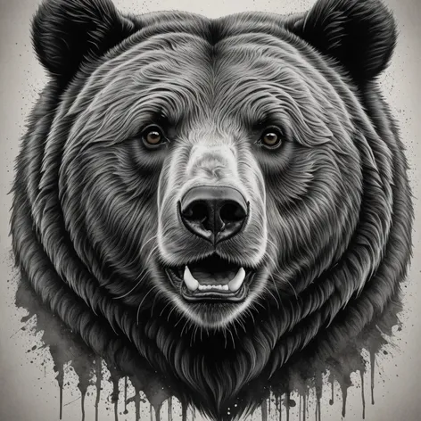 bear face drawing