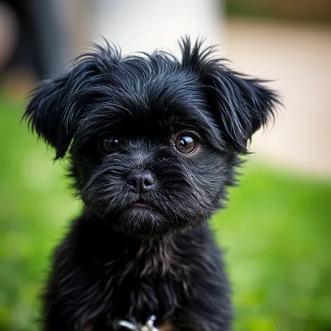 young cute black shih