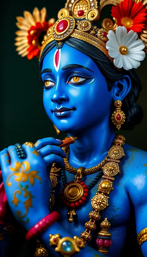 why krishna is blue