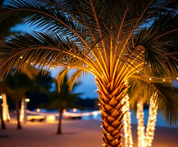 palm tree with christmas