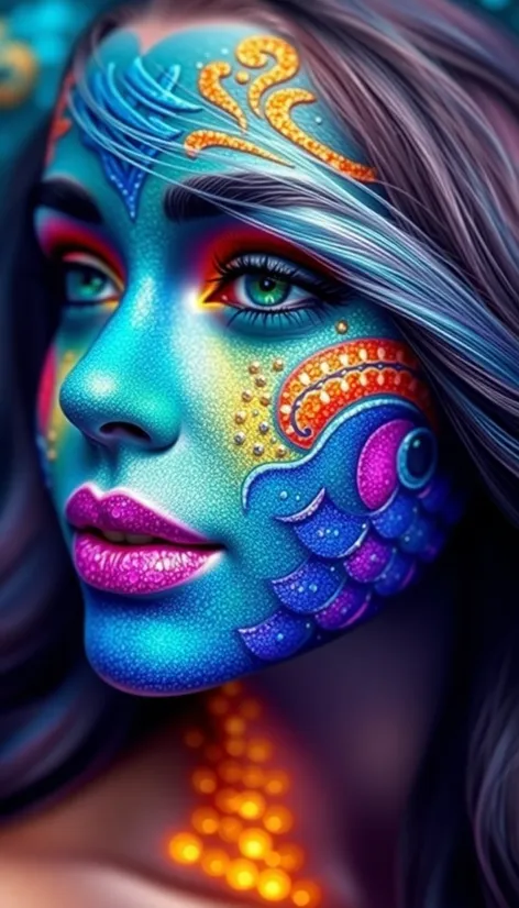 mermaid face paint