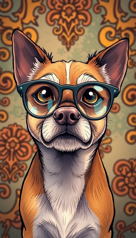 dog with spectacles