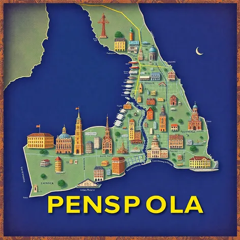 map of pensacola florida