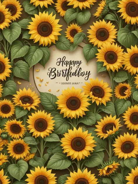 happy birthday sunflowers
