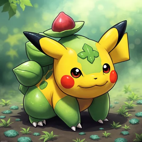 A pikachu bulbasaur hybrid