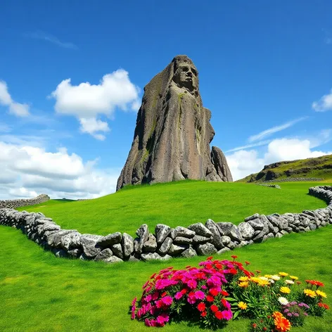 easter island head landscaping