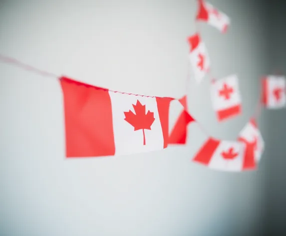 canadian flag garland transparent