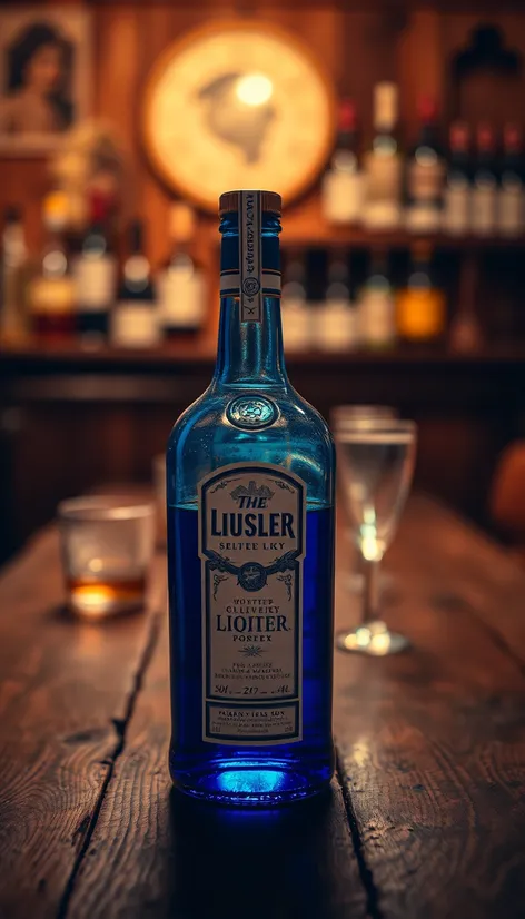 blue and white liquor