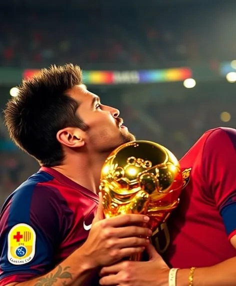 messi kissing the world