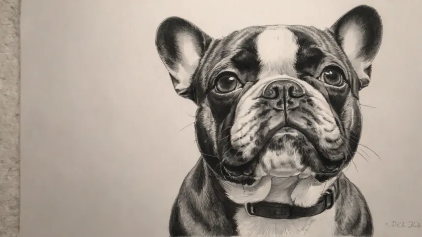 french bulldog drawing