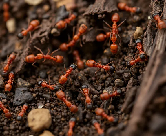 ant farm with ants