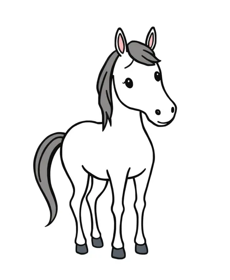 horse drawing easy