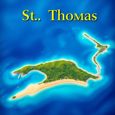 st thomas island map