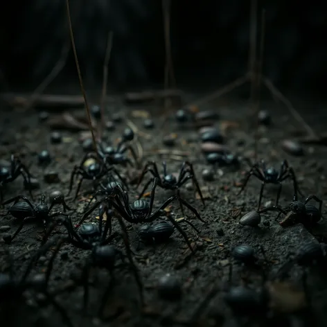 spiders in the ground