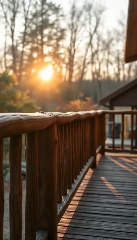 wooden deck railing