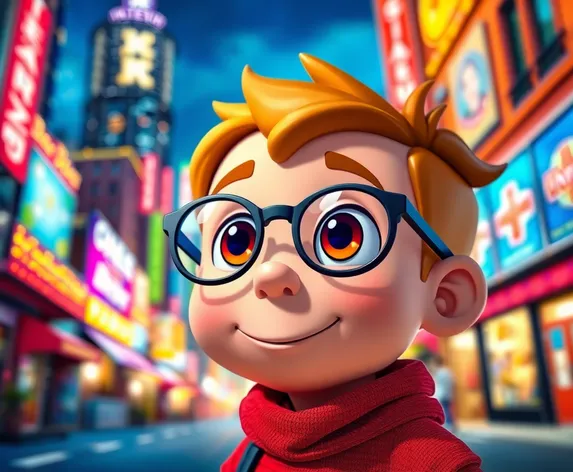 cartoon character with specs