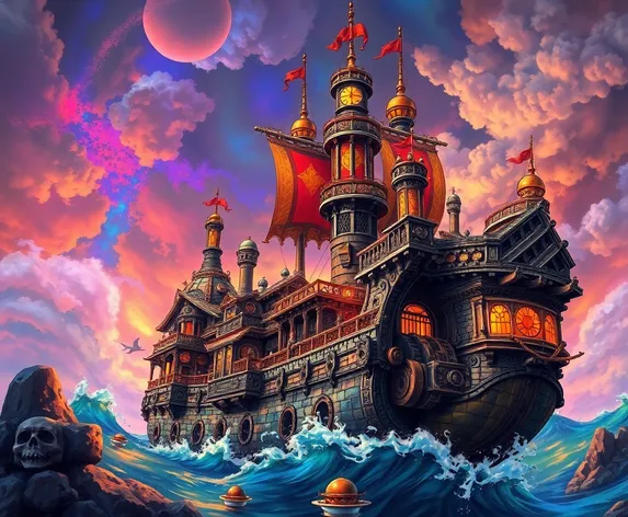 fantasy art ship