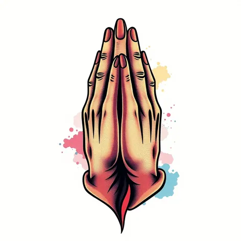 prayer hands tattoo