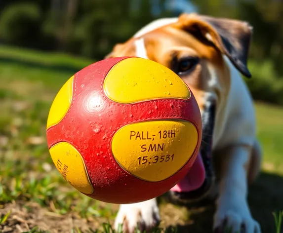 ball with dog