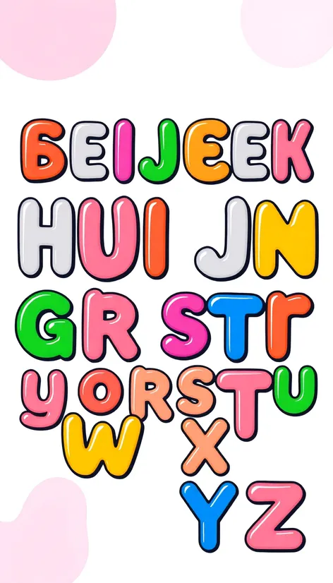 printable bubble letters alphabet