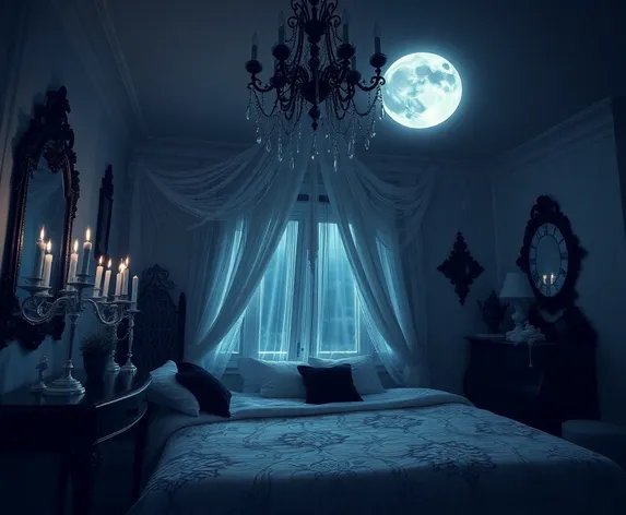 white gothic bedroom