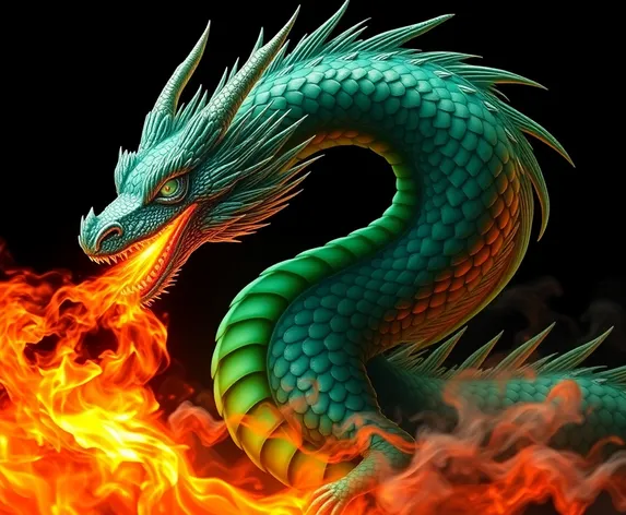 emerald green dragon