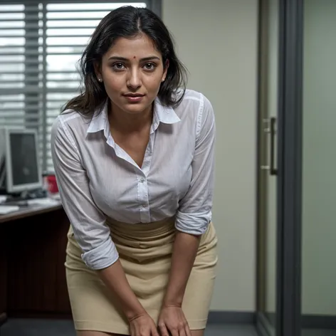 Nude indian office woman