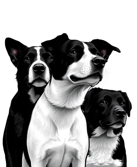 black and white dog