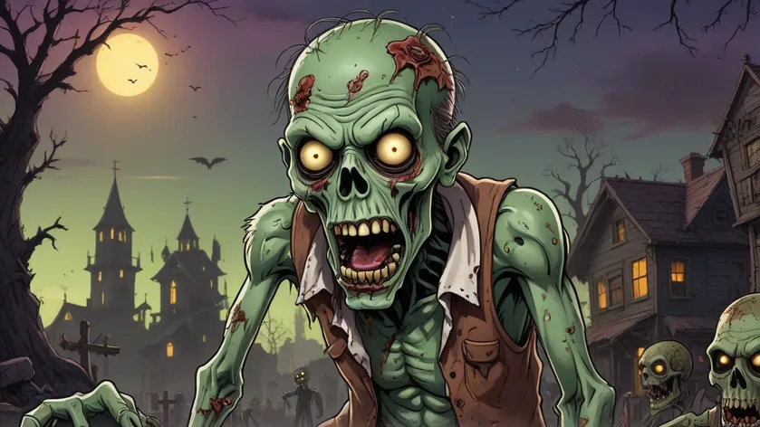 cartoon zombie