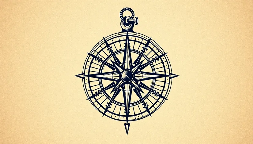 nautical compass tattoo