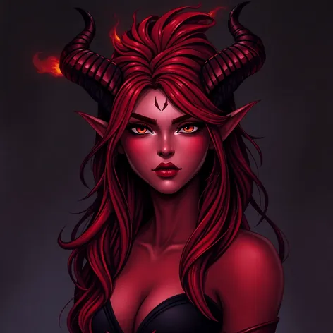 red female tiefling