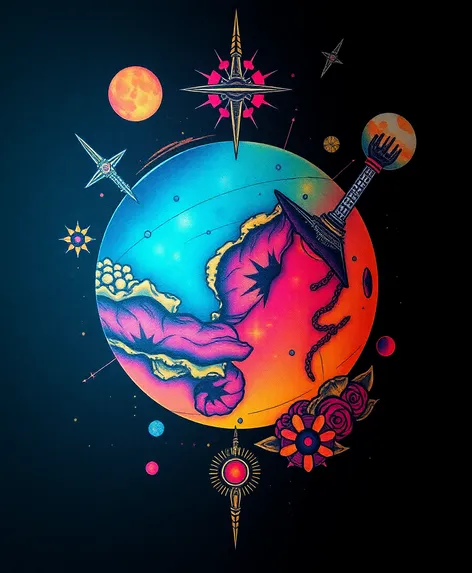 planet tattoos