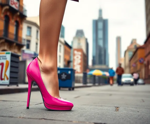 pink and blue shoes