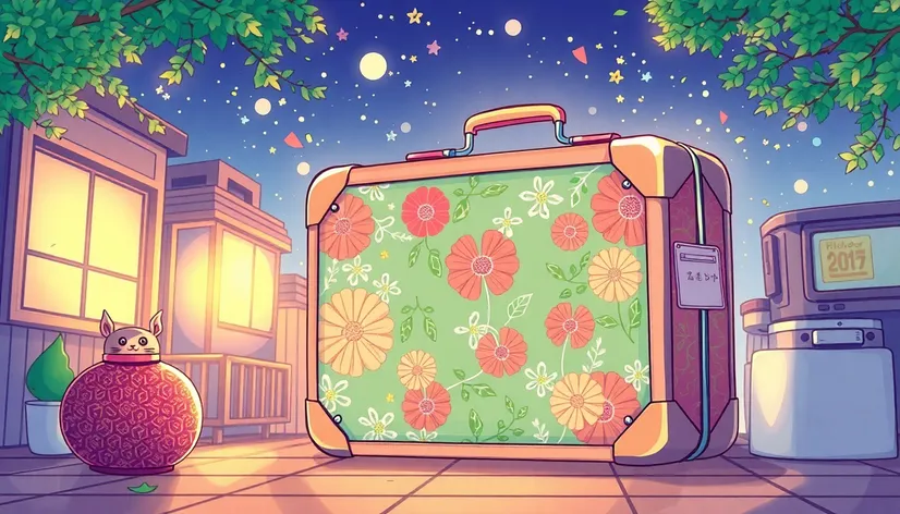 suitcase anime drawing