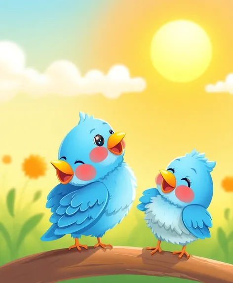 blue birds cartoon