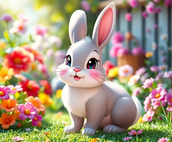 white cartoon rabbit