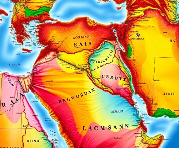 mapa de medio oriente