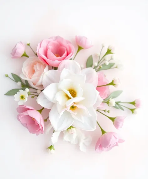 pink and white flowers