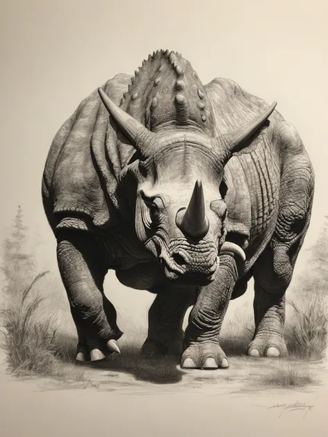 triceratops drawing