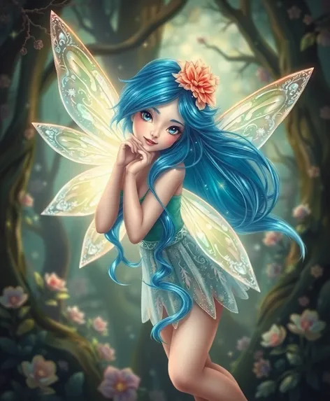 blue haired fairy