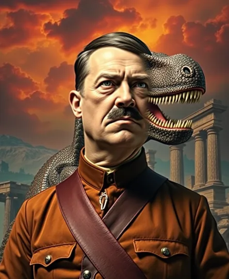 hitler on a dinosaur