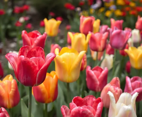 colorful tulips