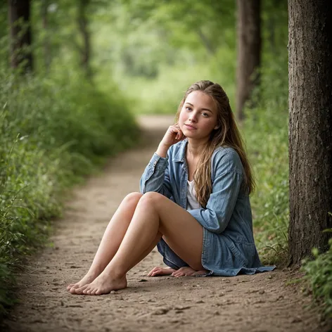 barefoot teen